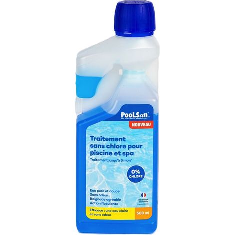 Bouteille doseuse Désinfectant Poolsan sans chlore piscine 500ml (1/6)