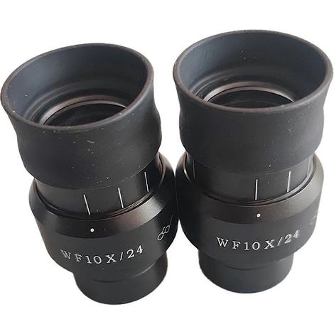 Lot de 2 oculaires grand champ WF10X-24mm pour microscope stéréo binoculaire trinoculaire, interface d'installation 30 mm (1/5)