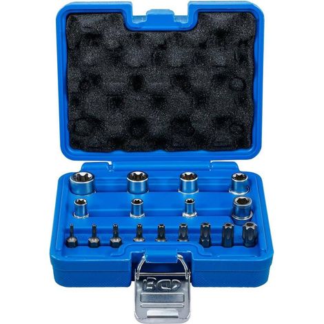 Jeu d Embouts et Clés à Douille 17 pcs - Profil E et T (Torx) - Polyvalent et Pratique pour Bricolage - D-Work