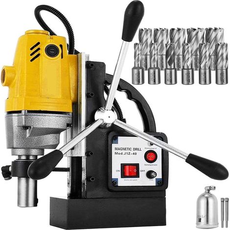 Perceuse magnétique électrique MD40 1100W perceuse magnétique 11 forets 550 TR/Min (1/5)