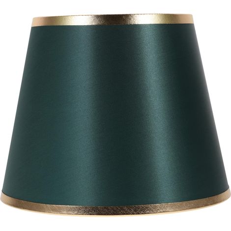 Abat-jour Tambour Abat-jour en Tissu Accessoires Décorés Abat-Jour pour Hôtels Petit Abat-jour E27 Lampadaire Bureau Vert Foncé Petit (1/5)