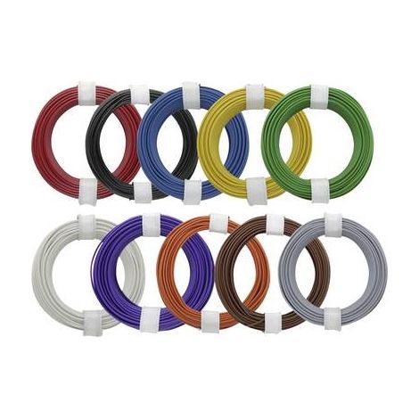 Donau-elektronik 105-MIX cable multicolor 0,5 mm 10 m
