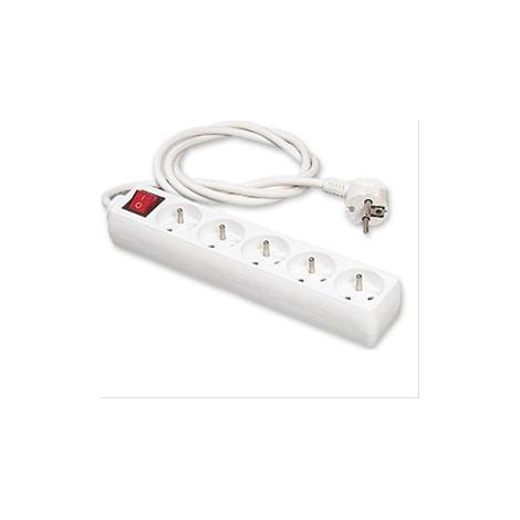 Multiprises: 5 Prises - Interrupteur - 3680w Max - 2 Pôles Avec Terre - Erard