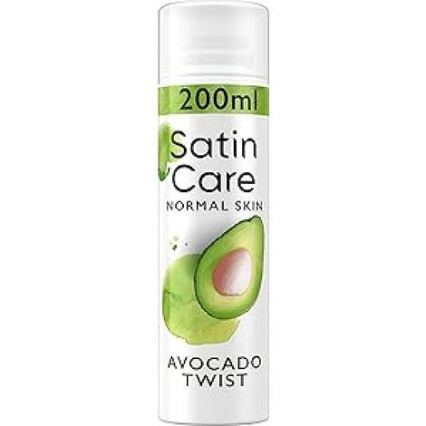 Gillette Satin Care Intimpflege Rasiergel Damen (200 ml), Avocado Twist, Geschenk für Frauen