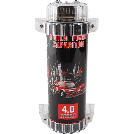 Amplificateur audio pour voiture avec condensateur de puissance de 4 farads et affichage de la tension des LED (1/5)