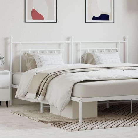 Tête de lit métal blanc 193cm (1/5)