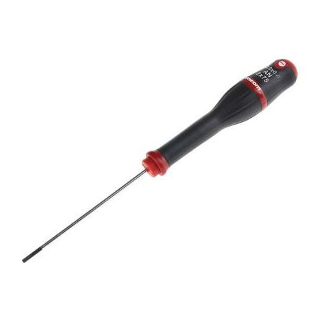 Facom – Tournevis plat 0,4 x 2 mm – Longueur 75 mm – Acier au carbure de silicium – Pour vis à tête plate