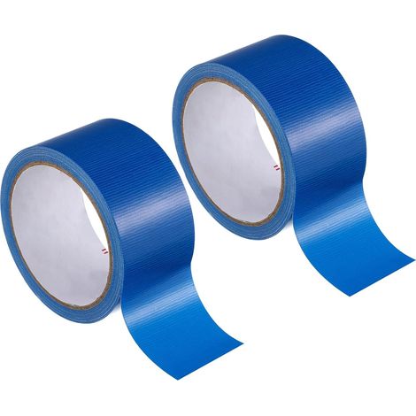 adhésif simple face 5 cm x 10 m 2 pièces bleu clair (1/5)
