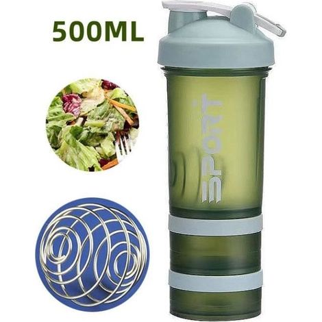 (Vert)Shaker à Vinaigrette - MARQUE - 500ML - Vert - Design Pratique - Matériaux Écologiques (1/4)