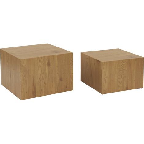 sweeek - 2er-Set quadratische Couchtische mit Holzoptik (1/5)