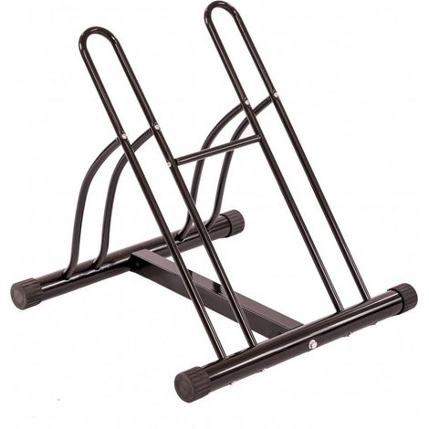 Oypla Double Heavy Duty Bicycle Floor Parking Stand Holder Storage Rack (1/5)