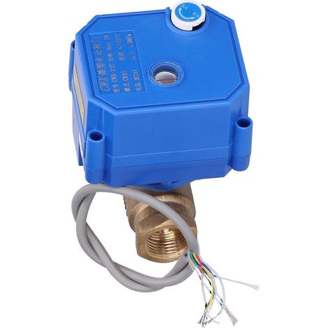 Motorisiertes Kugelventil aus Messing, mikroelektrisch, gerader Durchgang, BSP 1/2 Zoll, CWX25SCR05DC24VDN15