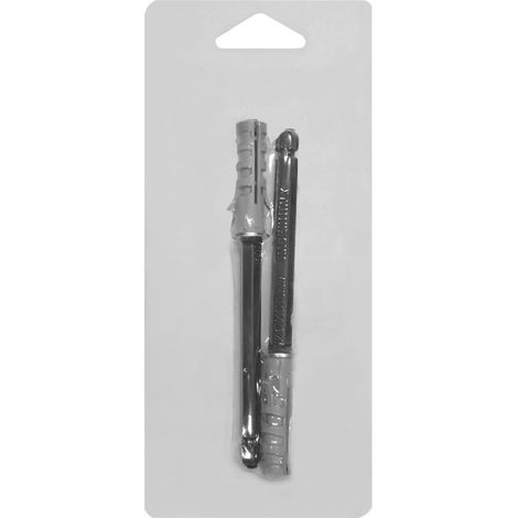 Lot de 2 chevilles escamotables pour fixation murale épaisseur 2,2