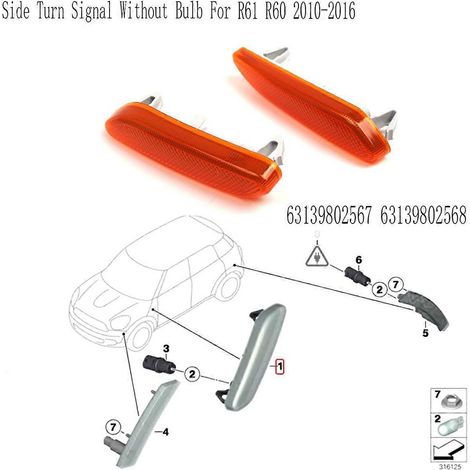 clignotants latéraux sans ampoule, clignotants à feuille pour -- (1/5)