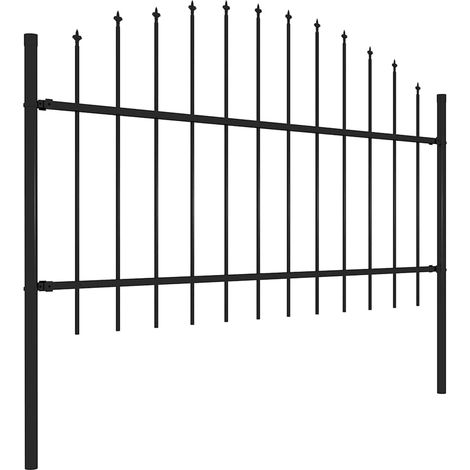Maison Exclusive - Gartenzaun Woerden mit Speerspitze Stahl 170 x