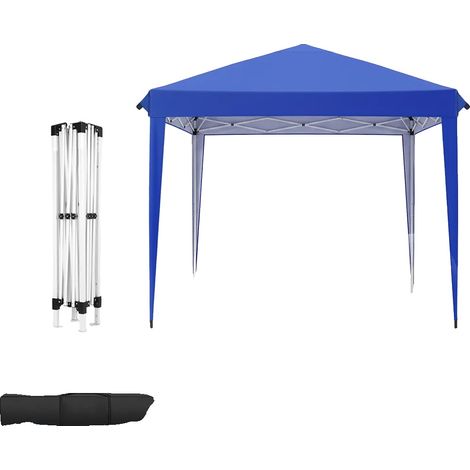 Carpa tipo cenador, tela Oxford 420D, resistente a la intemperie, azul. (1/2)