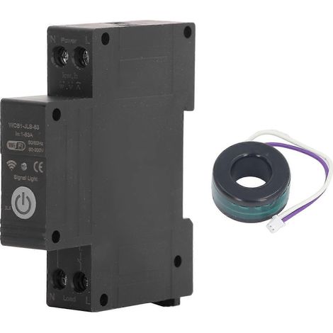 230V 1‐63A WLAN-Leistungsschalter mit Mehrfachschutz, App-Sprachsteuerung, Zeitschaltuhr und bidirektionalem Schutz