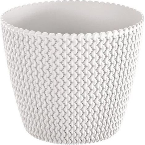Maceta redonda 18,6L Prosperplast Splofy de plastico en color blanco, Ø34,1 x 28,9 cm (1/5)