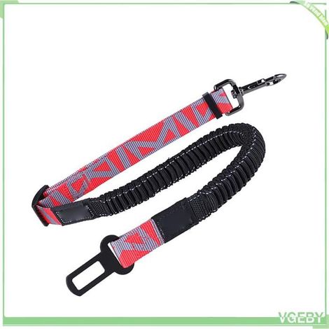 Ceinture de sécurité voiture pour chien - FAFEICY - Modèle standard - motif rouge - nylon & alliage de zinc - taille réglable (1/5)