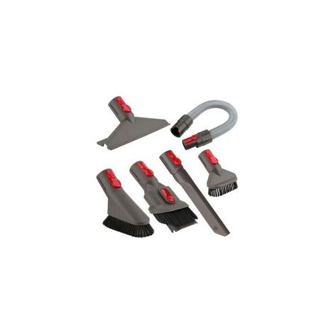 Kit d'accessoires Kit de Fixation avec Tuyau de Rallonge pour Dyson V7 V8 V10 Aspirateur sans fil (6 en 1)