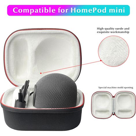 Étui de transport compatible avec l'enceinte connectée HomePod mini - Étui de voyage rigide et antichoc (1/5)