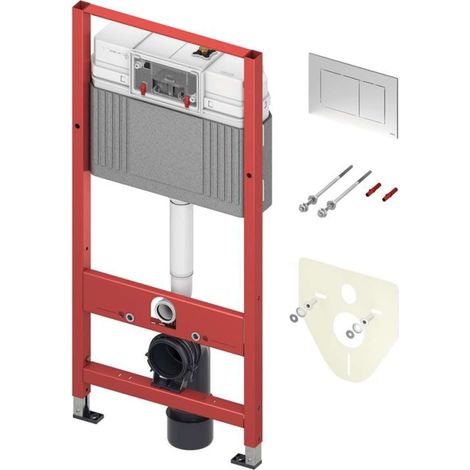 Tece TECEbase - Vorwandelement für Wand-WC, mit Spülkasten Base, inkl. Betätigungsplatte und Schallschutz, Bauhöhe 1,12 m 9400412 (1/2)