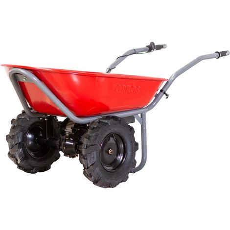 Torros – Brouette motorisée 2 roues motrices 100L 260kg – Bac en acier – Autonomie 2,1h – Moteur 350W – Frein électrique – EK260 (1/5)