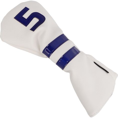 Housse de tête de club de golf imperméable en cuir PU, modèle n° 5, blanche. (1/5)