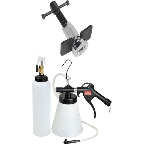 Kit Repousse Piston Etrier de Frein + Purgeur de Frein Pneumatique Purge Autonome avec Remplissage 700ml