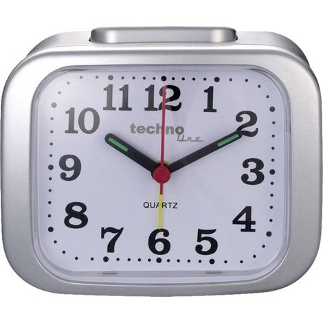 Techno Line Model XL silber Quarzo Sveglia Argento Tempi di allarme 1 Timer 1 tempo (1/4)