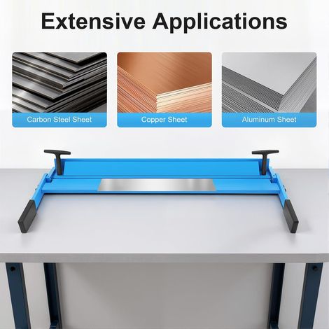 Cintreuse métallique 120°, plaque pliante 630 mm, unité de cintrage carrée manuelle pour unité de cintrage 1 - 1,2 mm - bleu (1/5)