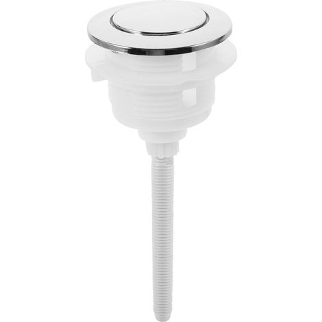 Bouton de Chasse D'eau Simple pour Toilettes en Abs Argenté (1/5)