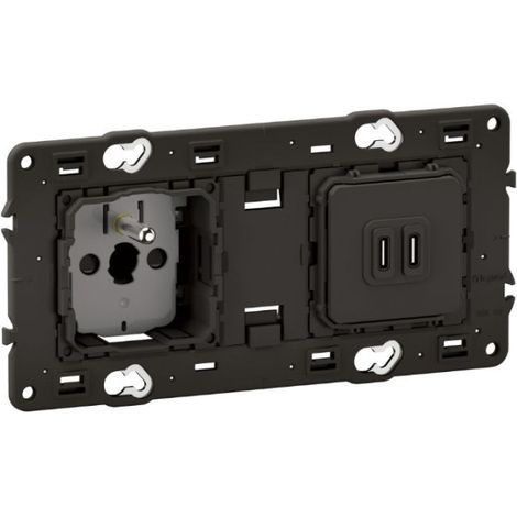 Prise de courant 2P + T + 2 prises USB C - Céliane 2024