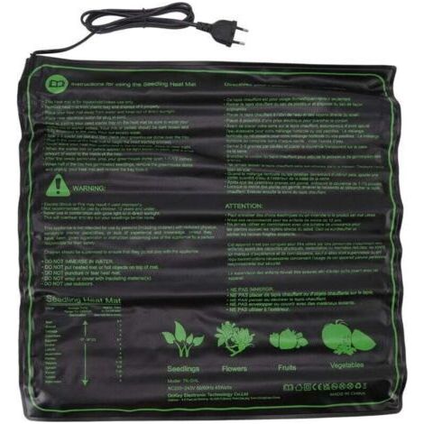 Tapis chauffant semis imperméable, sûr et efficace, pour germination plantes intérieur, EU (1/4)