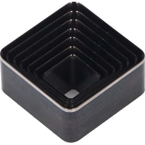 Lot de 7 emporte-pièces rectangulaires en acier allié pour cuir, découpe 20 25 30 35 40 45 50 mm de côté (1/5)
