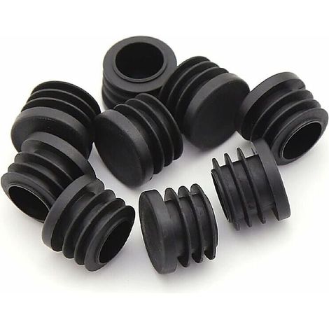 de embouts protection ronds pour tube chaise Lot 30 noirs (1/4)