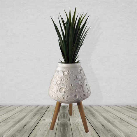 Moon White Planter with Stand (1/4)