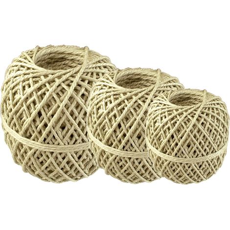 Rotoli spago 3 pz. misure 10 - 20 - 30 mt.