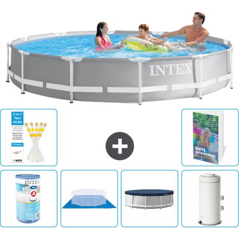 Prism Frame Pool Rund - 366x76 cm - 7-teilig S72