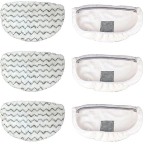 Lot de 6 tampons de balai à vapeur compatibles avec Bissell PowerFrsh 1806 1940 1544 1440 les séries, pièce de rechange modèle 5938203-2633 (petite taille) (1/5)
