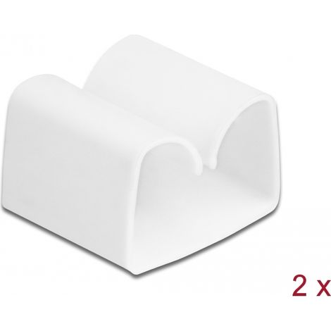 Delock Clip para soporte de cable 2 piezas blanco