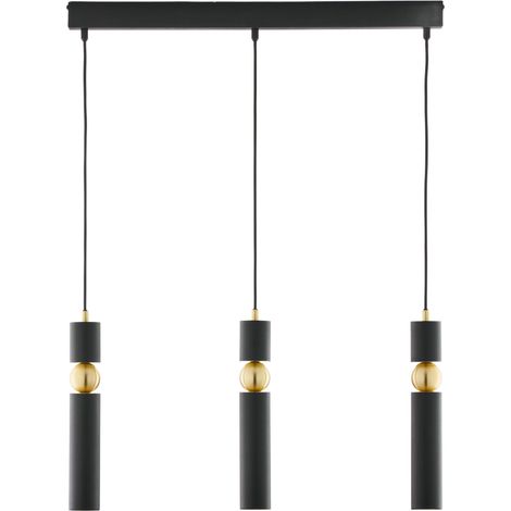 Lampada a sospensione moderna 60cm nero/oro 3xGU10 Jupiter (1/5)