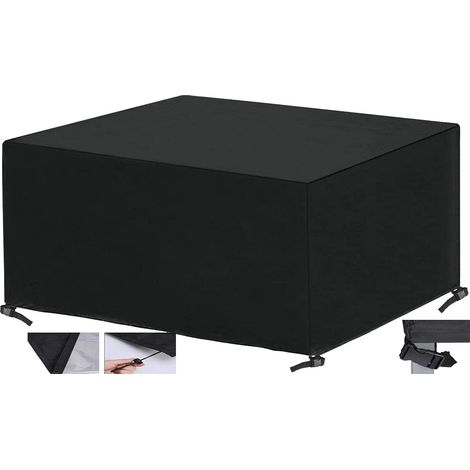 Housse de protection pour mobilier de jardin en Oxford 600D, imperméable et résistante aux UV, avec cordons de serrage, convient aux meubles de 255 x 255 x 80 cm. (1/5)