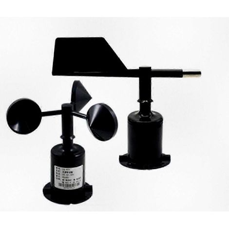 Capteur de vitesse et de direction du vent en polycarbonate de 30 m/s pour stations météorologiques extérieures, avec sortie anémométrique à 3 coupelles, 26 secondes. (1/5)