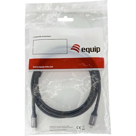 Equip Kabel USB-C4.0-C Gen2x2   PD100W St/St  3.00m schwarz (128384)