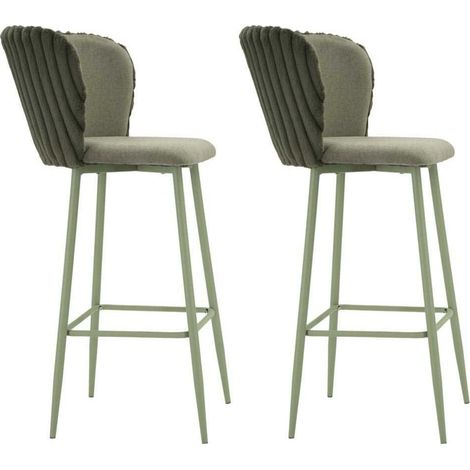 Chaise de bar en tissu et métal Alaska (Lot de 2) (1/4)