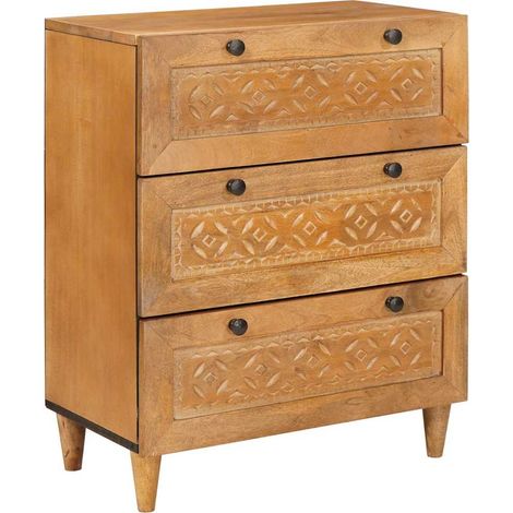 Sideboard Light brown 60 x 33 x 75 cm Solid mango wood vidaXL (1/5)