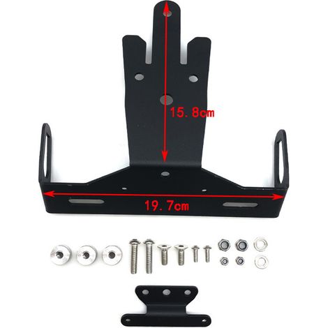Short rear license plate bracket with lighting, compatible with modification parts for Kawasaki ER-6N/F Ninja 650 motorcycles