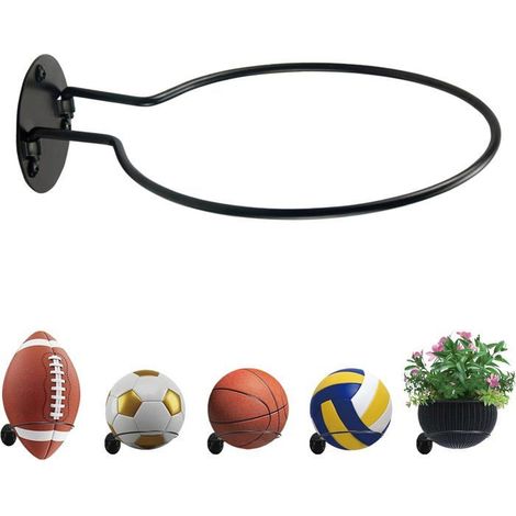 Présentoir mural ballons – Support rangement basketball, football, volleyball – Organisateur sport (1/5)