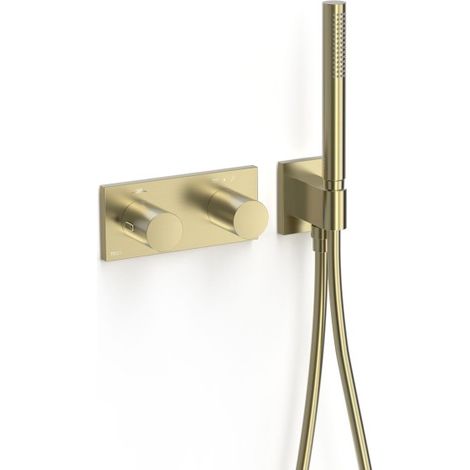 Robinet thermostatique encastré à 2 voies B-system Cava doré - TRES 30735201CA